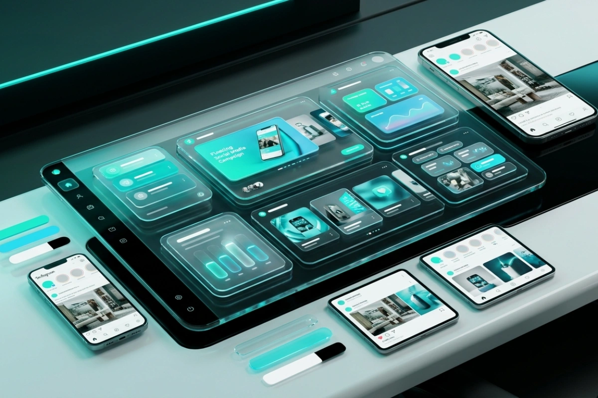 Dark graphic with star, mobile, growth chart and desktop icons representing root-cause technical SEO diagnosis