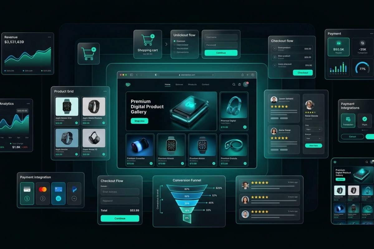 Dark dashboard graphic with rating, growth chart, location pin and phone icons illustrating crawl data insights