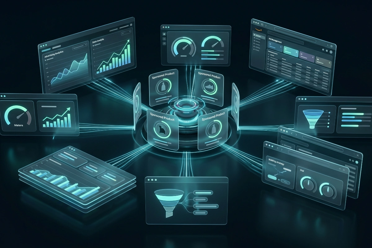 Dark graphic with map, chat, globe and analytics icons representing a solid technical SEO foundation