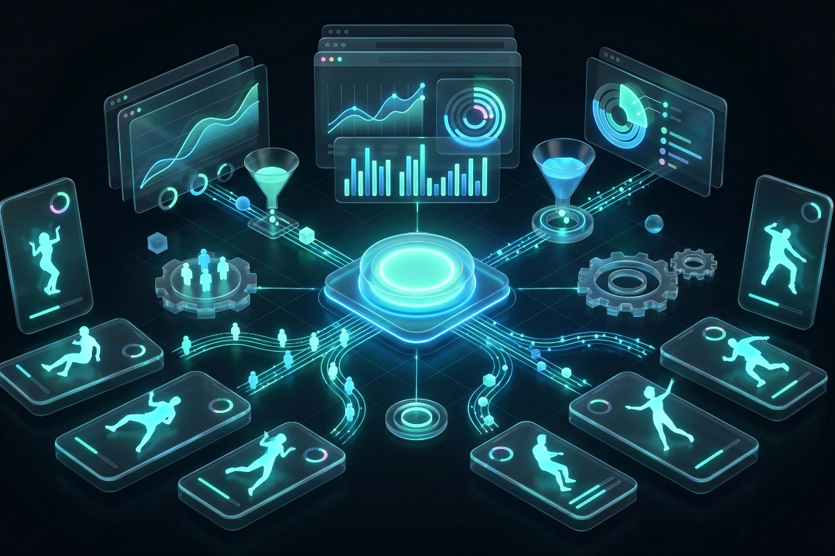Dark graphic with star, mobile, growth chart and desktop icons representing root-cause technical SEO diagnosis