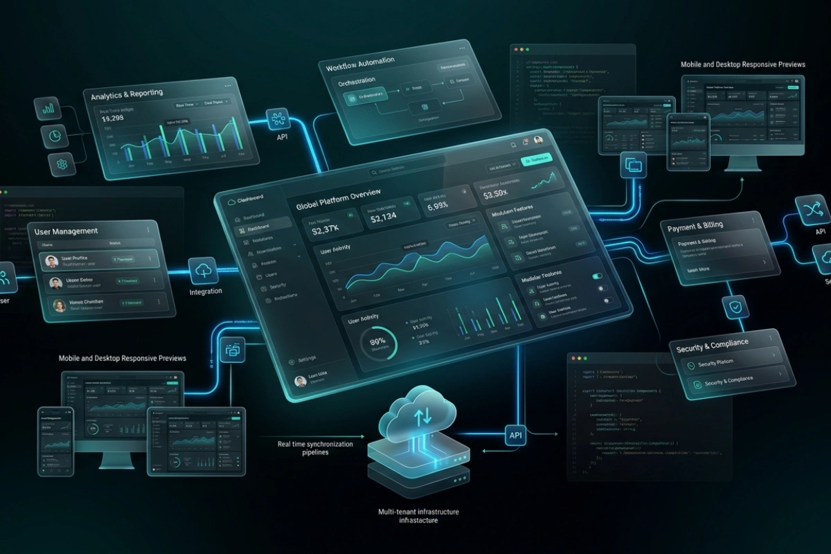 Connected digital service analytics networks for SaaS development