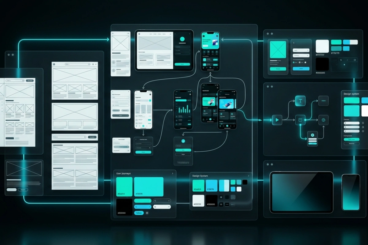 Dark graphic with map, chat, globe and analytics icons representing a solid technical SEO foundation