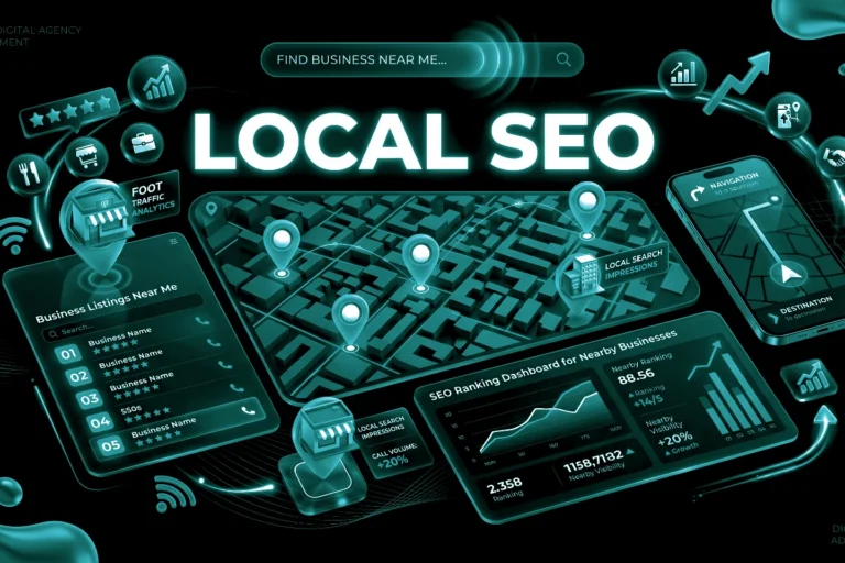 Digital map dashboard tracking local service area pin locations