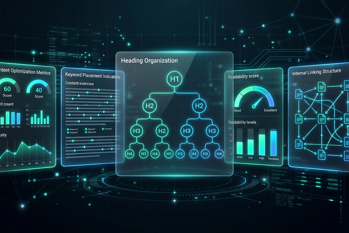 Dark dashboard graphic with rating, growth chart, location pin and phone icons illustrating crawl data insights