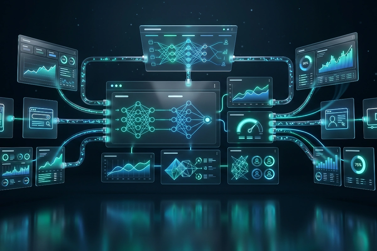 Dark graphic with map, chat, globe and analytics icons representing a solid technical SEO foundation