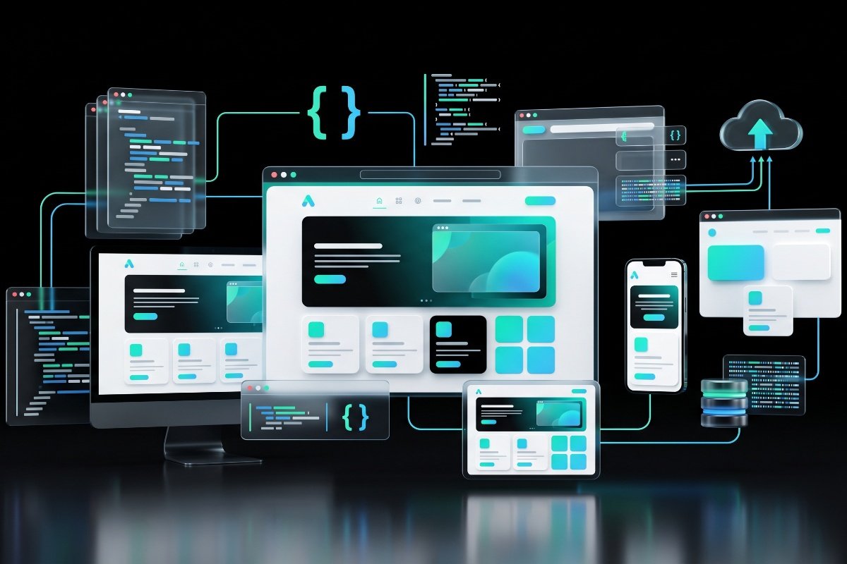 Dark graphic with star, mobile, growth chart and desktop icons representing root-cause technical SEO diagnosis