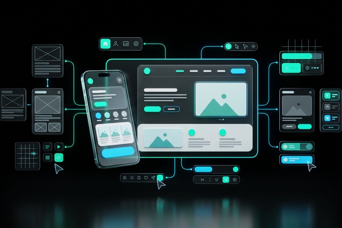 Dark graphic with star, mobile, growth chart and desktop icons representing root-cause technical SEO diagnosis