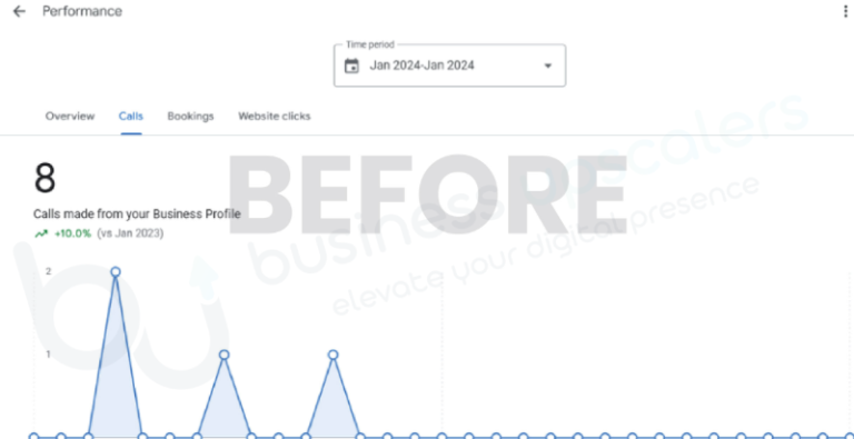 Google Business Profile calls before